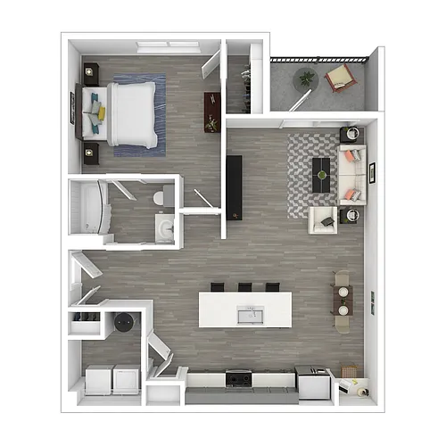 Floor plan 1 Bedroom, 1 Bathroom
