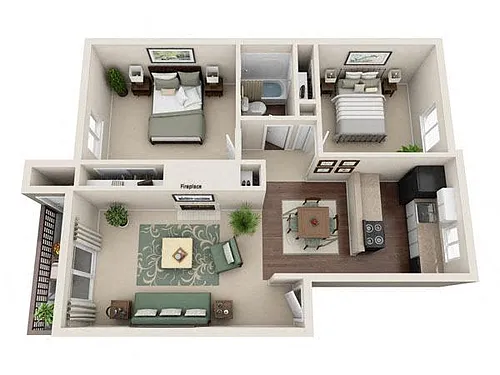 Floor plan Two Bedroom