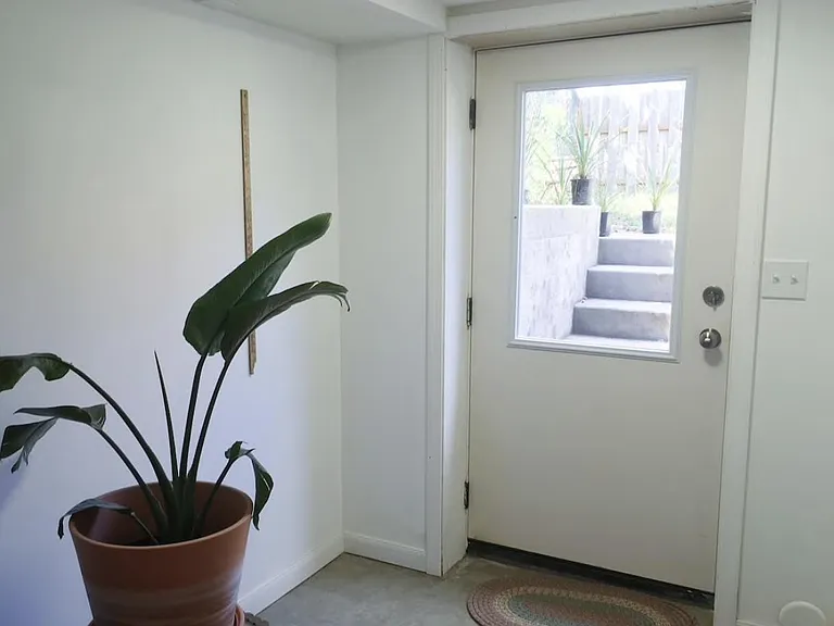 Entrance from the garden