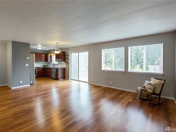 Gleaming floors in great room