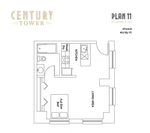 Floor plan Studio 11