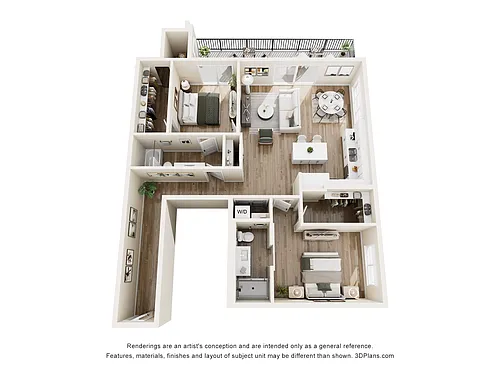 Floor plan Two Bedroom