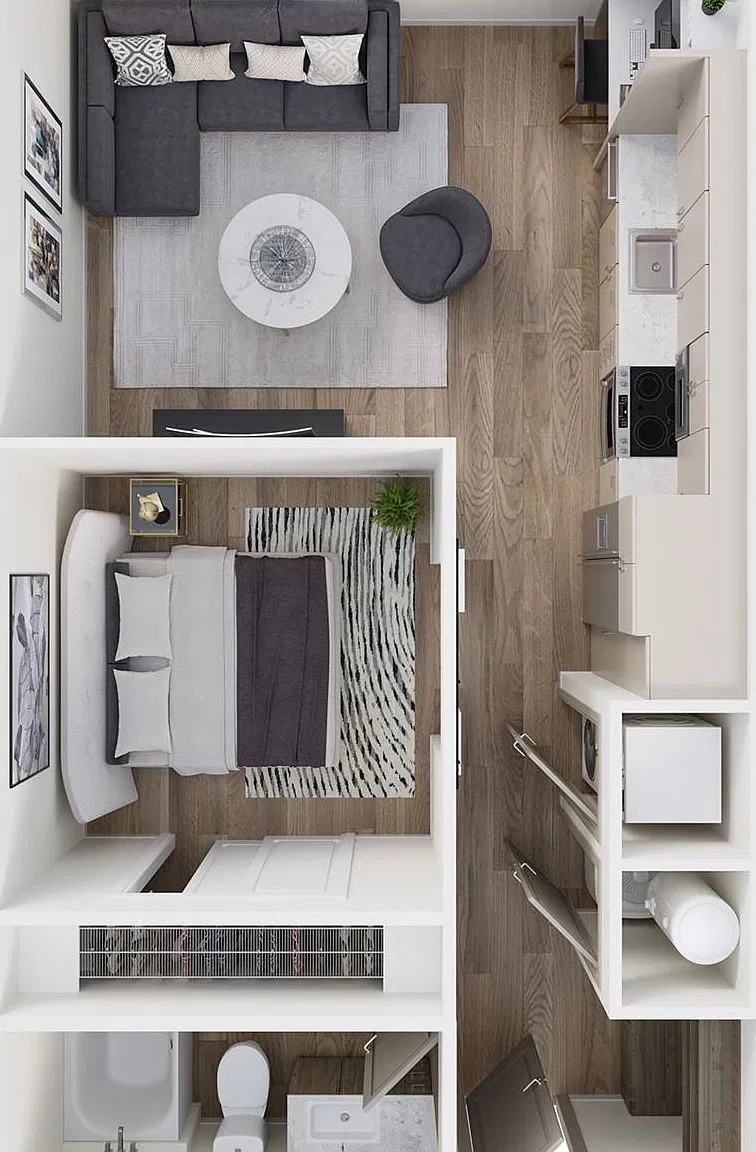 1 bed, 1.0 bath, 590 sqft, $1,639 — Photo 2
