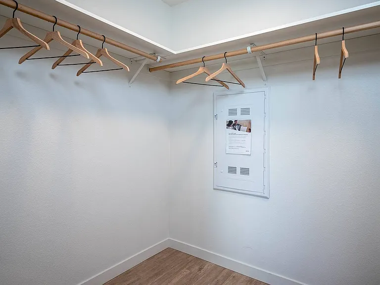 The Byway | Model #105 Large Closet Area off Primary Bedroom