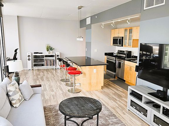 Kitchen and living area flows together