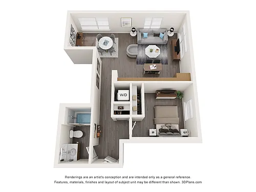 Floor plan 1 Bedroom B