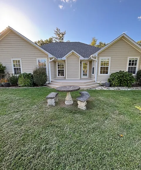 Back of the house and yard