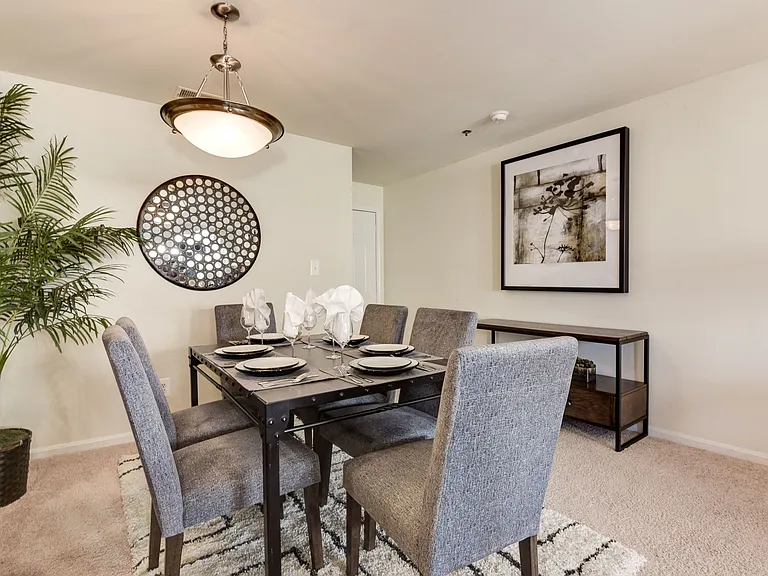 Dining area included in open living spaces