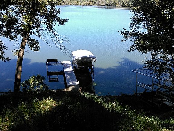 Lakeshore with dock and lift