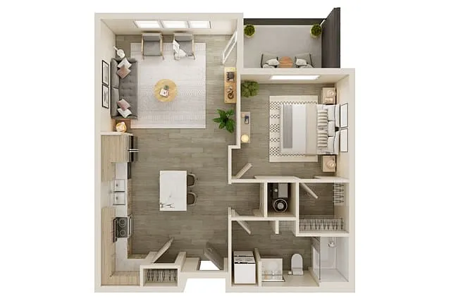 Floor plan 1BR Monroe