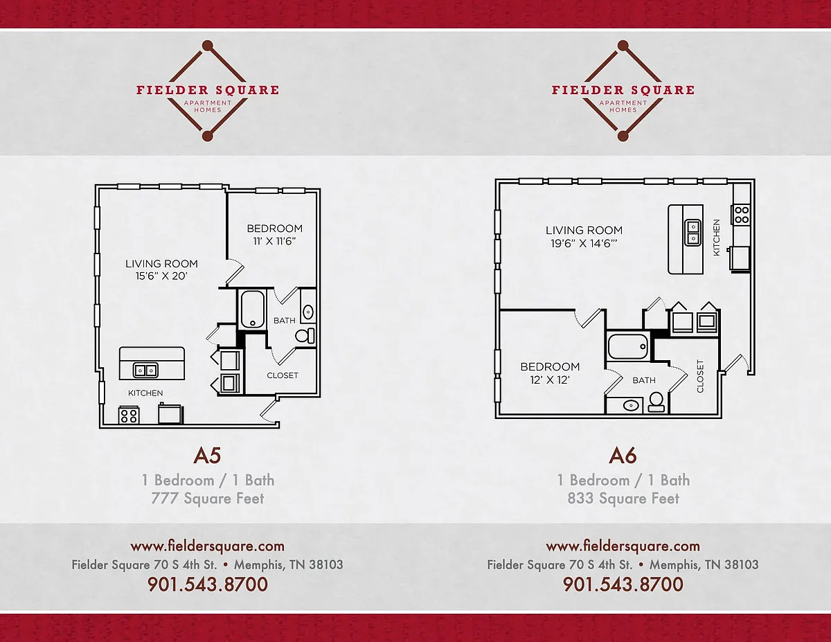 Floor plan A5 One Bedroom