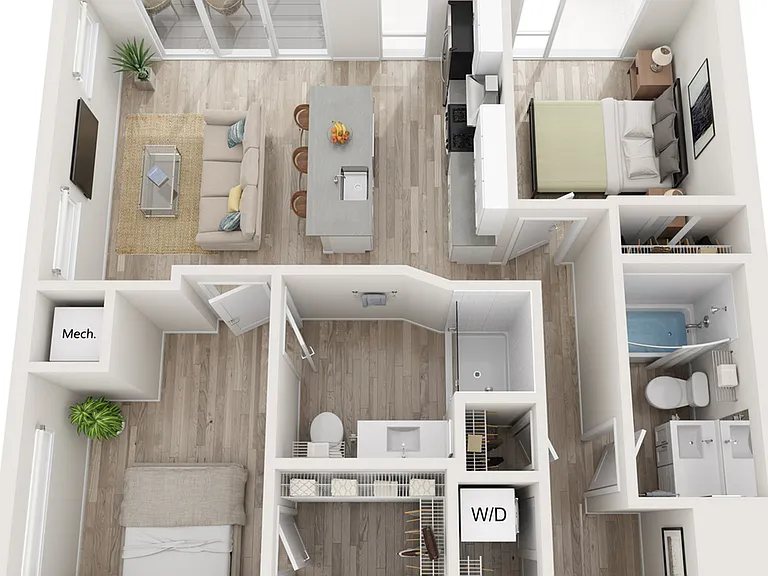 Plan D5 | 2 bedroom, 2 bathroom Plan D5 | 2 bedroom, 2 bathroom