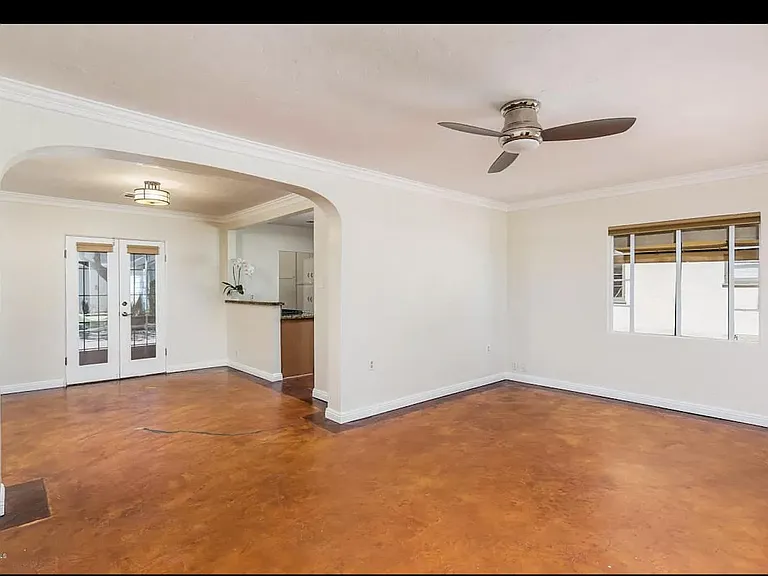 Living room and dining room