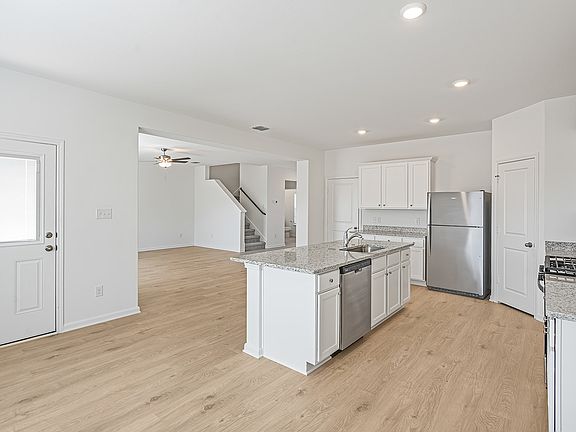 Dining room and kitchen