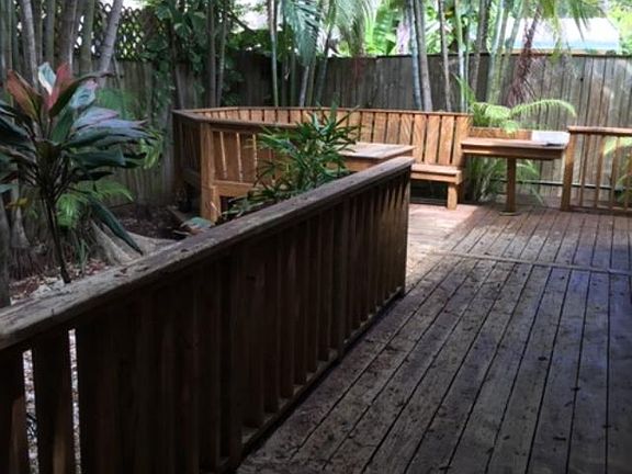 Rear deck with seating system