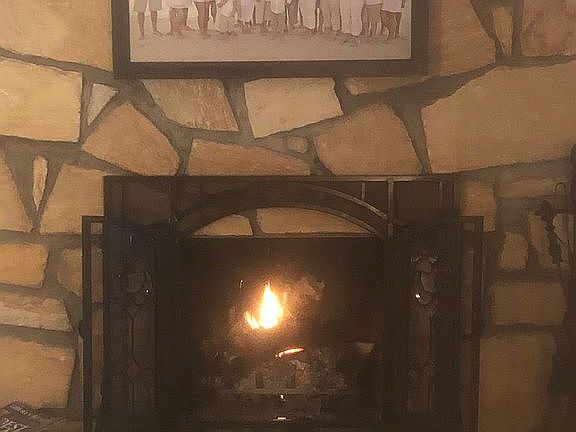 wood burning fireplace 