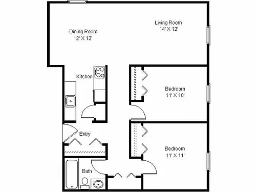Floor plan 2 Bedroom