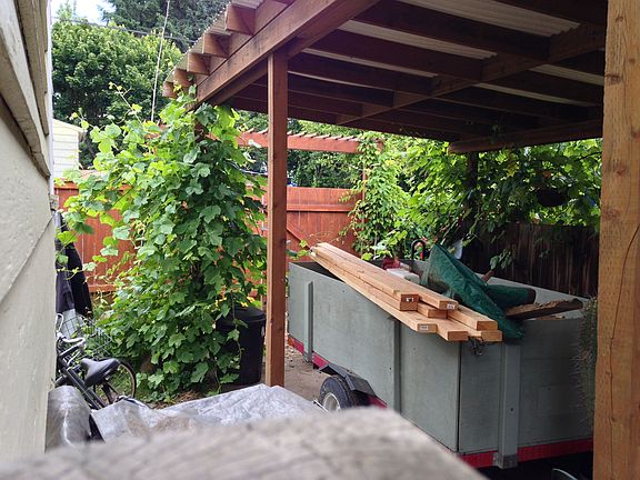 back of carport looking N
