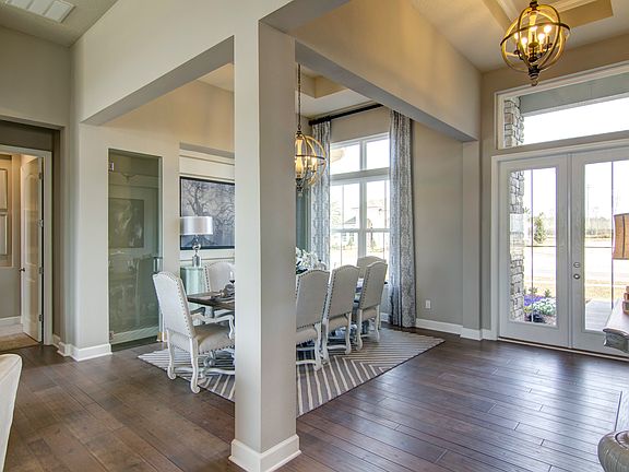 Formal dining room with Built-In Glass Cabinets