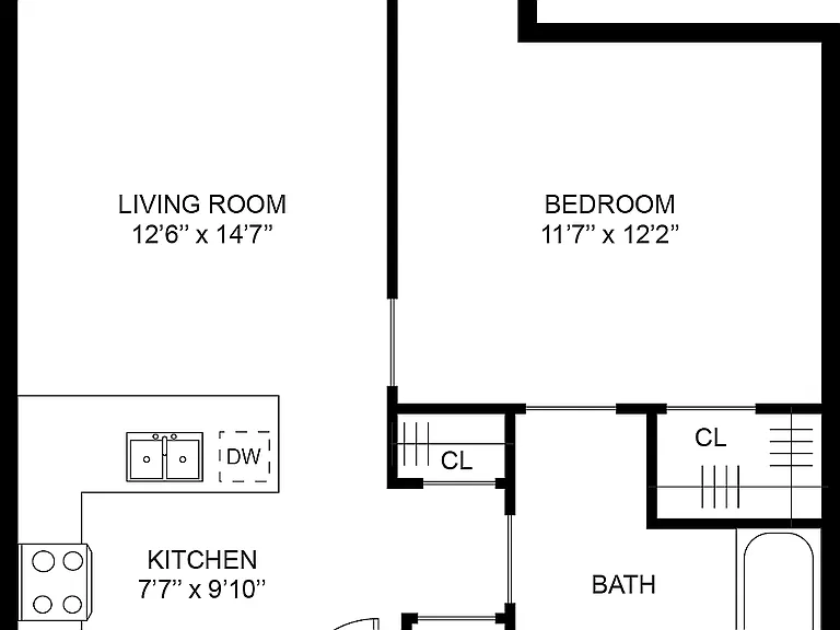Millwright 1 Bedroom Floor Plan _ 708 SF Millwright 1 Bedroom Floor Plan _ 708 SF
