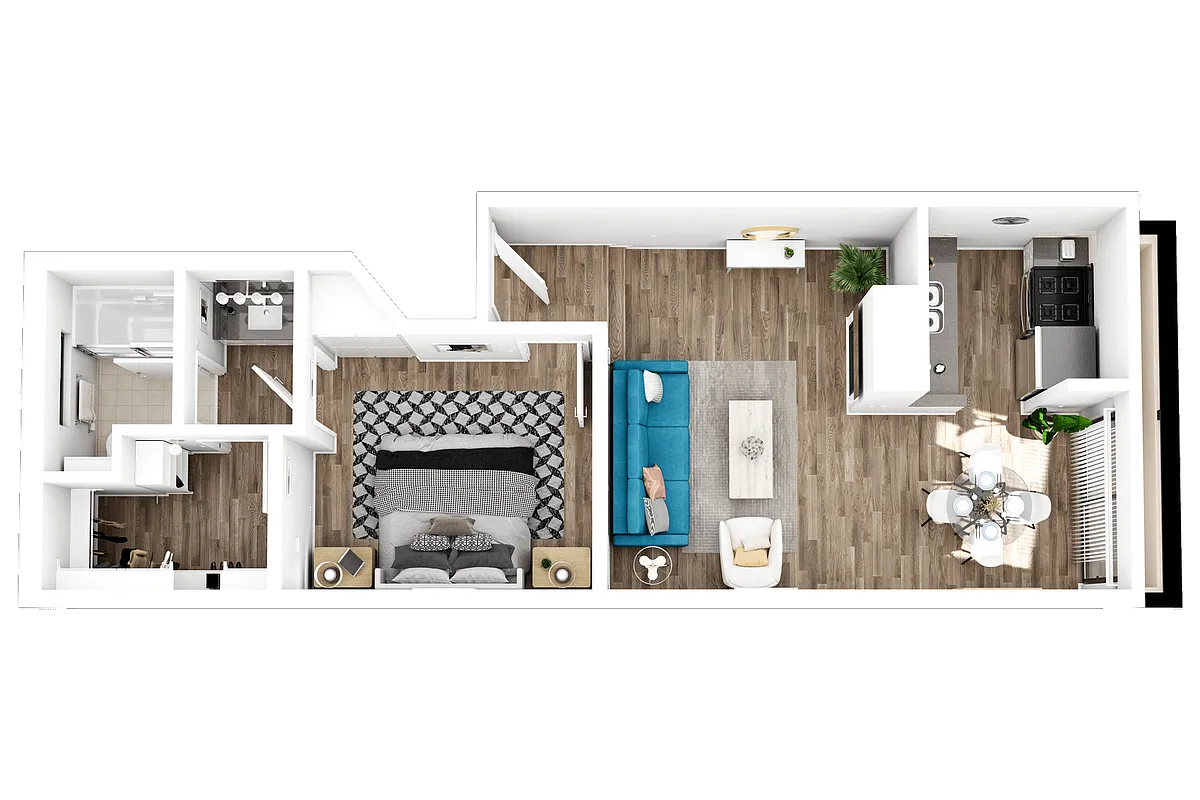 Floor plan 1 Bedroom Suite