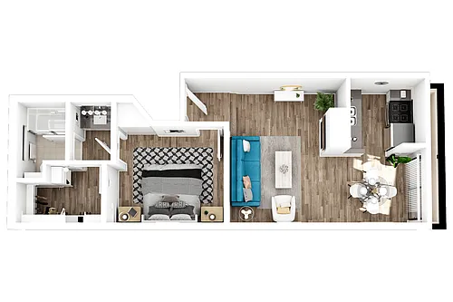 Floor plan 1 Bedroom Suite