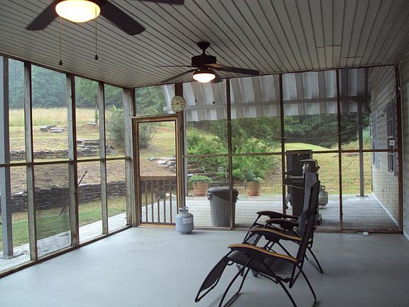 Screened back porch