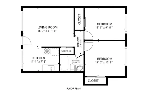 Floor plan Two Bedroom