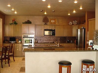 breakfast bar and kitchen