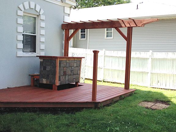 backyard deck and pergola