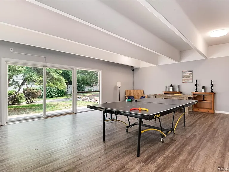 Community Clubhouse lower level room with ping pong