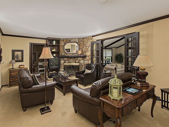Family Rm + Stone Fireplace
