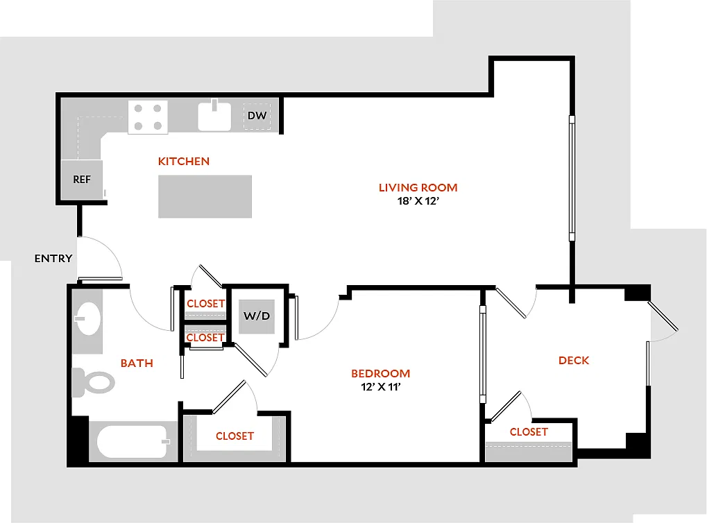 Floor plan Plan 1K
