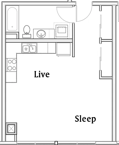 Floor plan Studio C