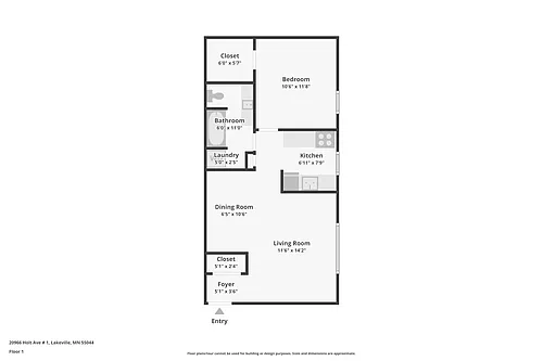 Floor plan 1 Bedroom