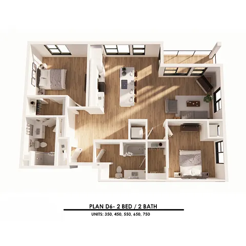 Floor plan D6 2X2