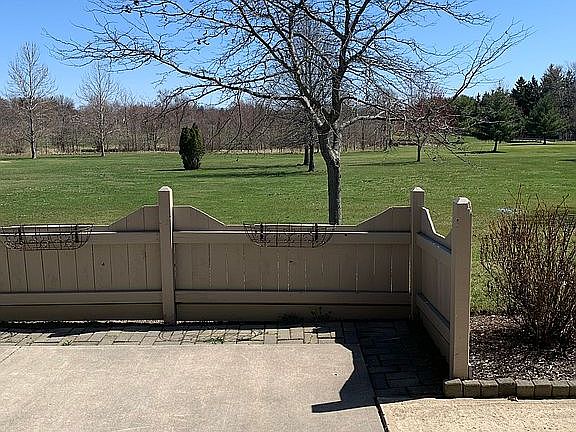 Looking out the front door.