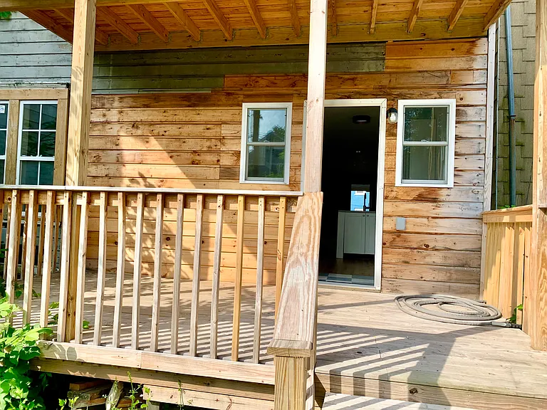 Private back porch