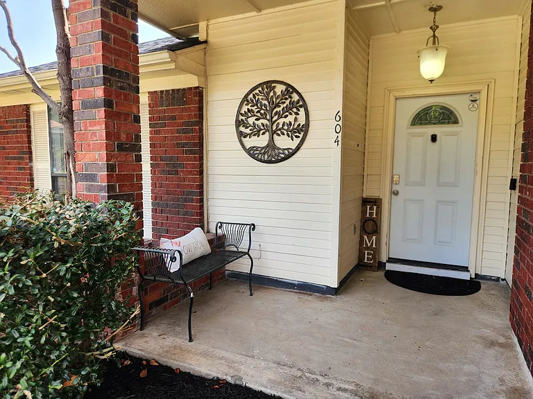 Front Porch Entrance with Security Cameras