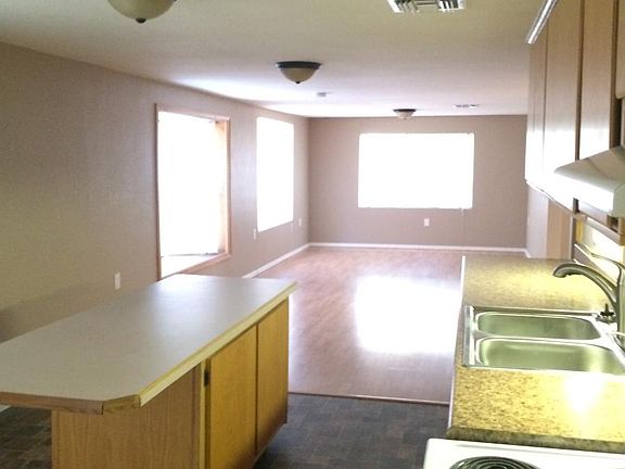 Large kitchen and dining area.