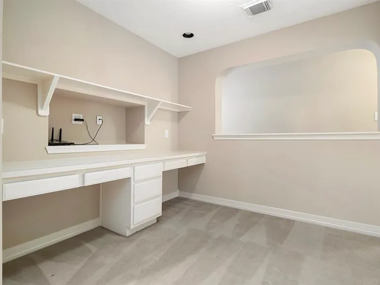 Dual desk area.