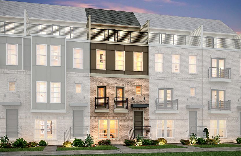 Teravista Exterior 13 features brick, hardi board, 2 balconies and top floor terrace