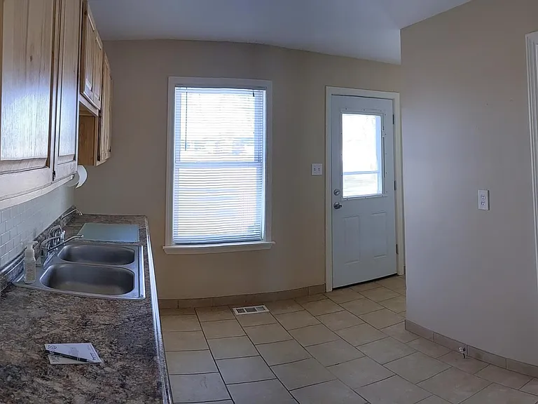 Kitchen and back door (panoramic pic)