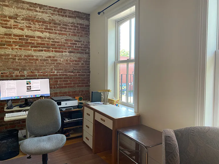Alcove office off living room