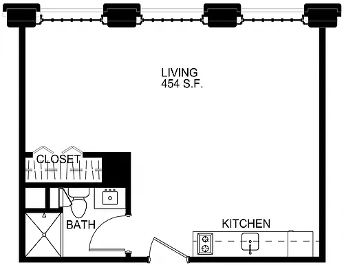 Floor plan Studio-S S14-17