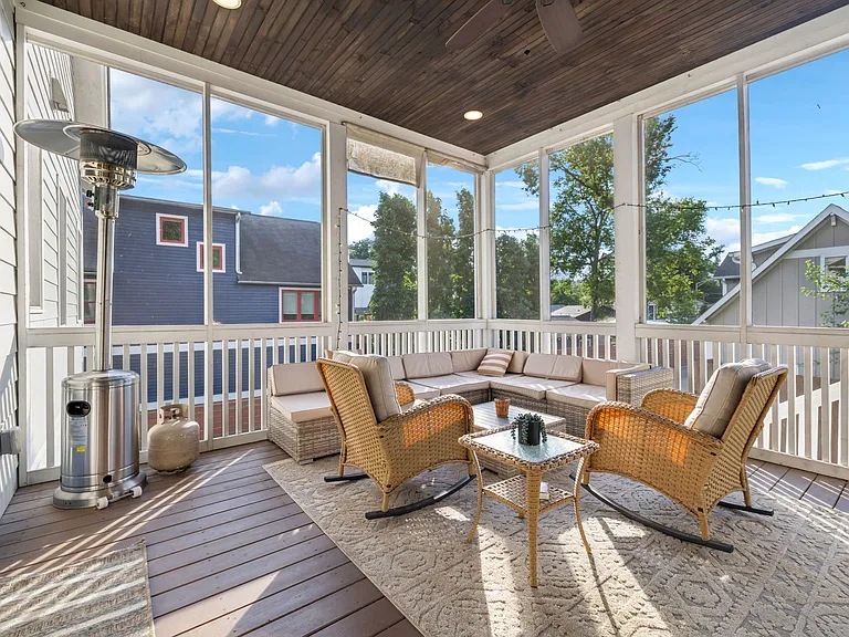 Covered porch, perfect for morning coffee or entertaining!