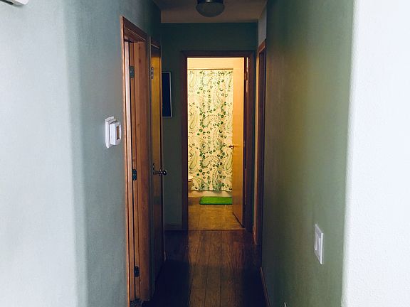 Hallway with guest bathroom 