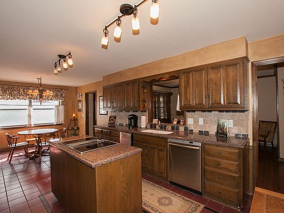 Generous granite kitchen with island