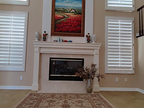 Living room with fireplace