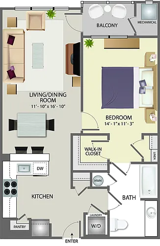 Floor plan 1E